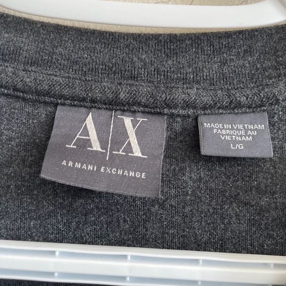 Armani Exchange Grey long sleeve shoulder zipper top - Picture 3 of 5